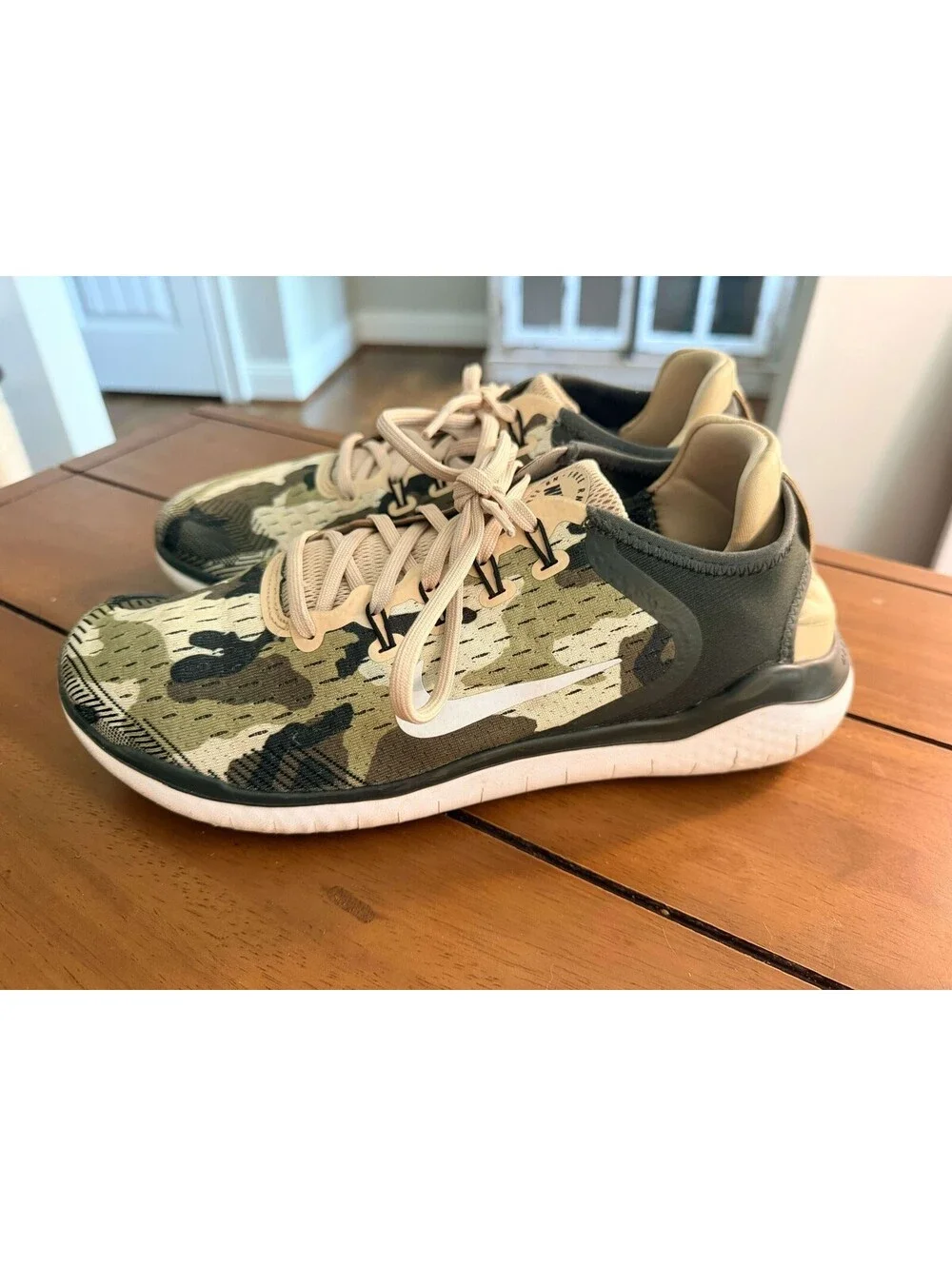 Nike Free RN 2018 GPX Sequoia White Camo Men's Size 8.5 Running Shoes AT9976-301